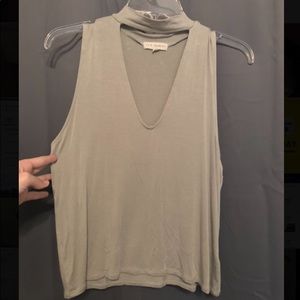 Green soft tank top
